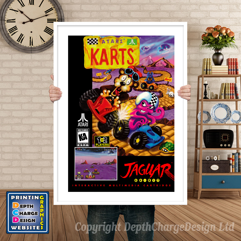 Atari Karts Atari Jaguar GAME INSPIRED THEME Retro Gaming Poster A4 A3 A2 Or A1