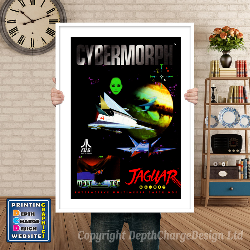 Cyber Morph Atari Jaguar GAME INSPIRED THEME Retro Gaming Poster A4 A3 A2 Or A1