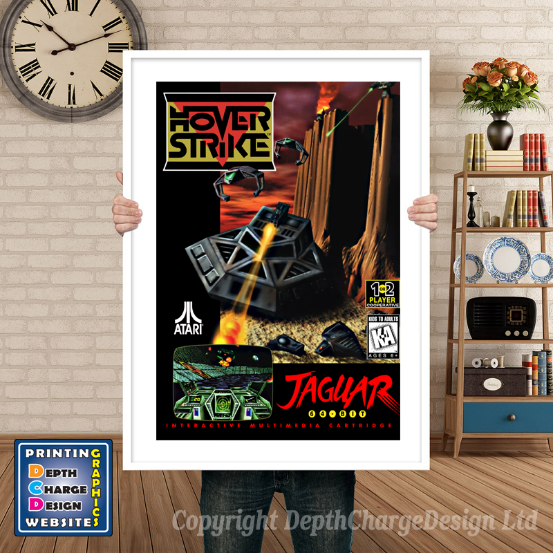 Hover Strike Atari Jaguar GAME INSPIRED THEME Retro Gaming Poster A4 A3 A2 Or A1