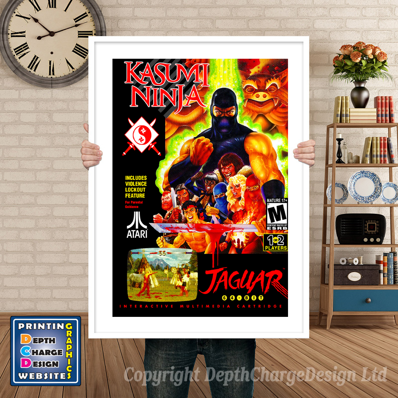 Kasumi Ninja_Eu Atari Jaguar GAME INSPIRED THEME Retro Gaming Poster A4 A3 A2 Or A1
