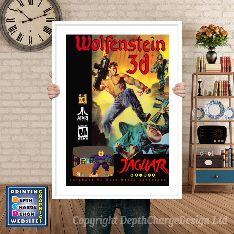 Wolfenstein 3d Atari Jaguar GAME INSPIRED THEME Retro Gaming Poster A4 A3 A2 Or A1