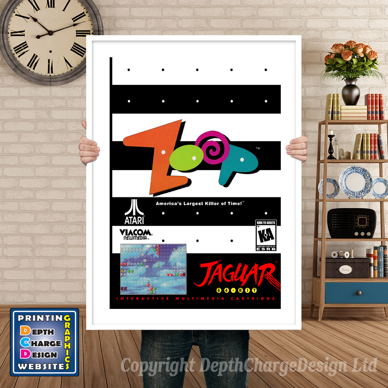 Zoop Atari Jaguar GAME INSPIRED THEME Retro Gaming Poster A4 A3 A2 Or A1