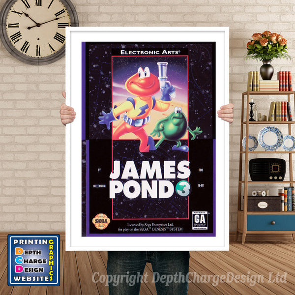 James Pond 3 - Sega Megadrive Inspired Retro Gaming Poster