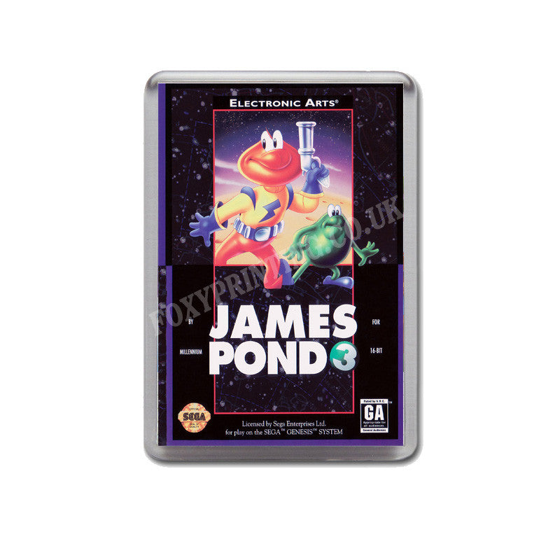 James Pond 3 Game Style Inspired Sega Megadrive Retro Video Gaming Magnet