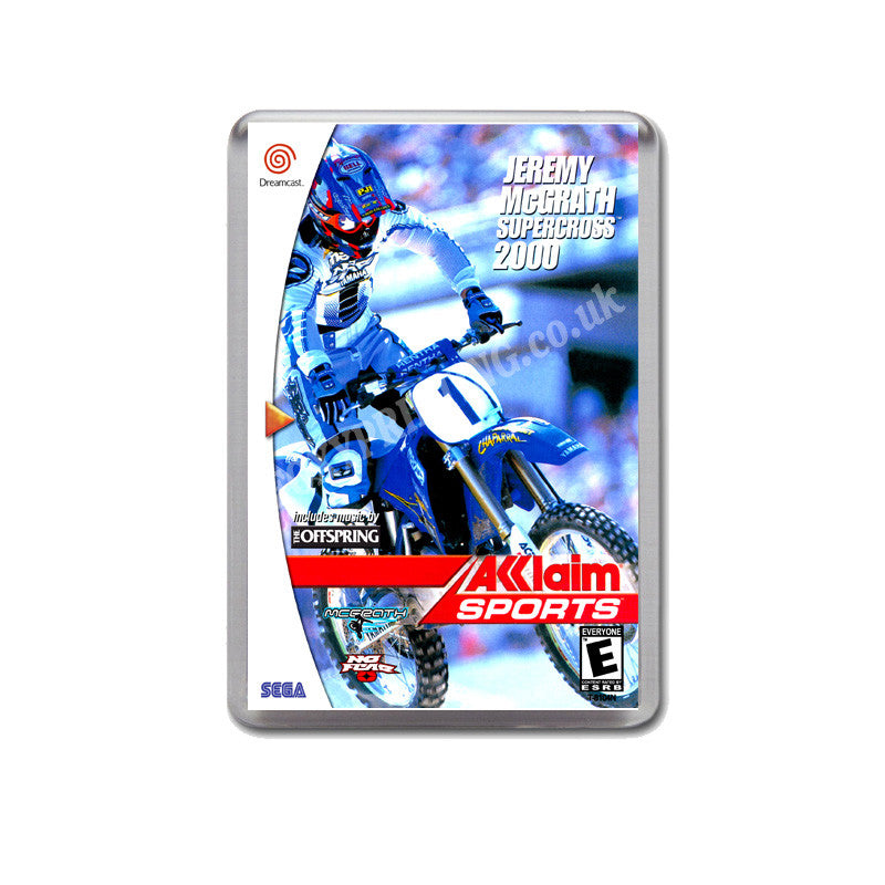 Jeremy Mcgrath Supercross 2000 Sega Dreamcast Style Inspired Retro Game Magnet
