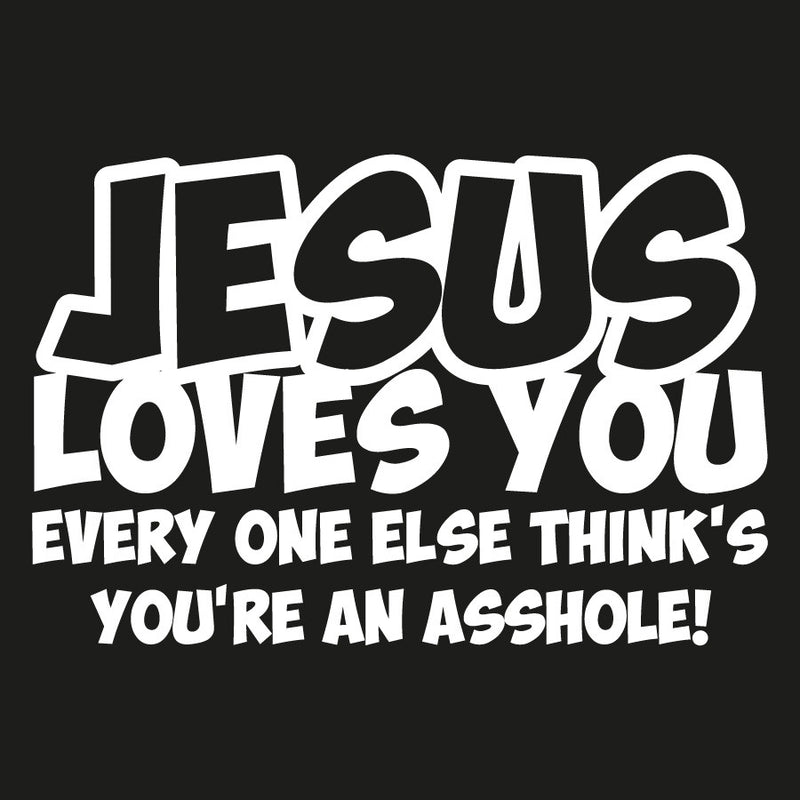 Jesus Loves You Novelty Vinyl Car Sticker