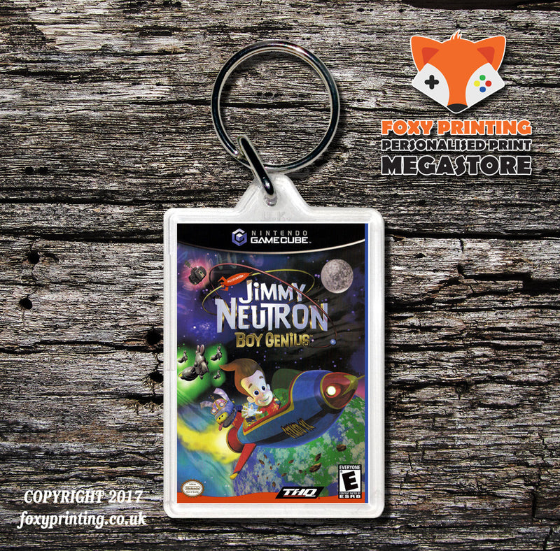 Jimmy Neutron Boy Genius Gamecube Game Inspired Retro Gaming Keyring