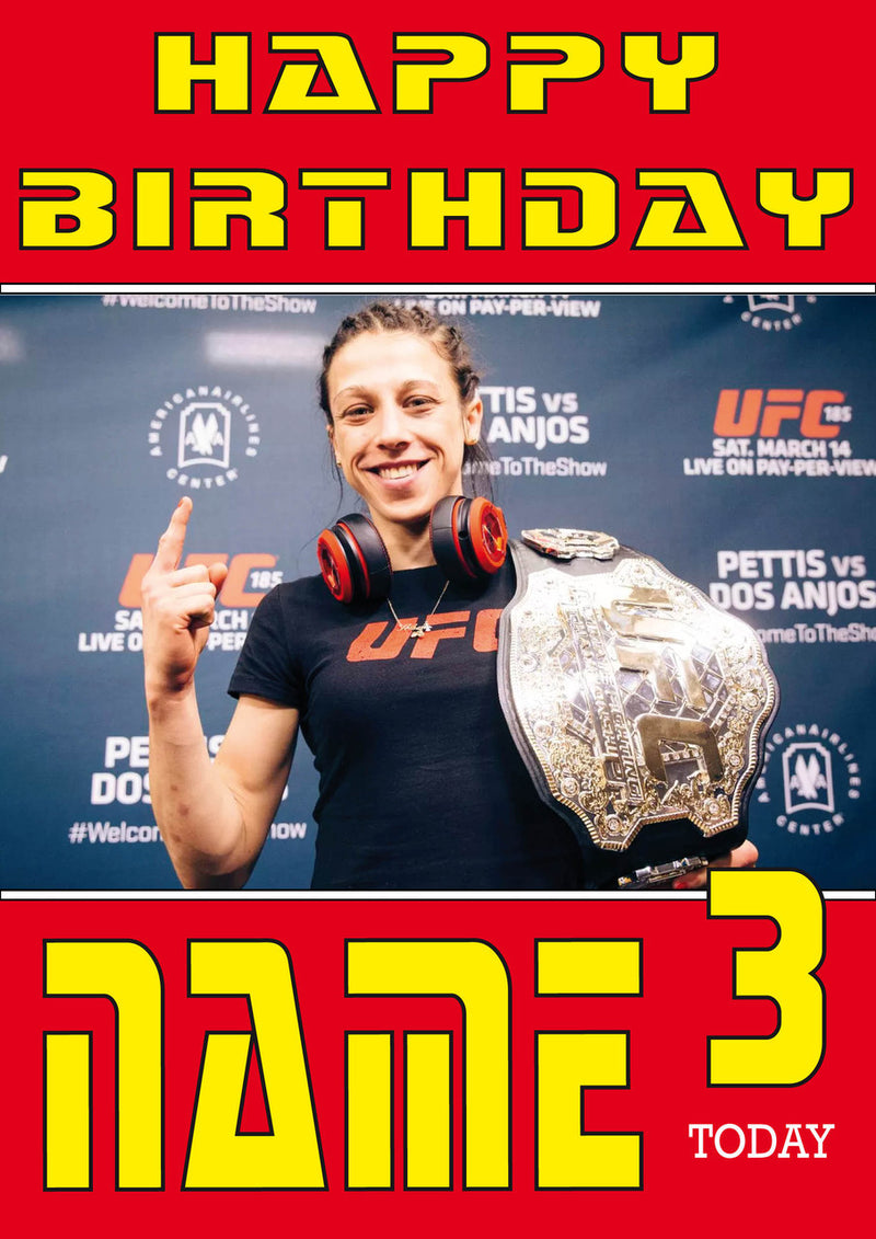 Joanna Jedrzejczyk UFC Fan THEME INSPIRED Kids Adult Birthday Card