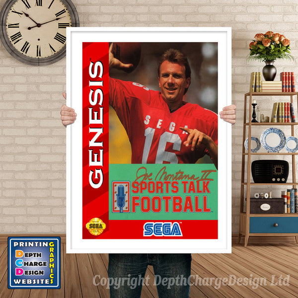 Joe Montana 2 - Sega Megadrive Inspired Retro Gaming Poster