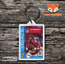 Joe Montanas Nfl Football Game Inspired Retro Gaming Keyring