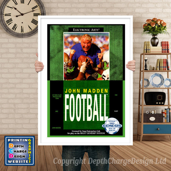 John Madden Football - Sega Megadrive Inspired Retro Gaming Poster