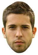 Jordi Alba Barcelona Celebrity Face Mask Fancy Dress Cardboard Costume Mask