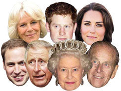 Royal Family SET Of Masks 7 Masks