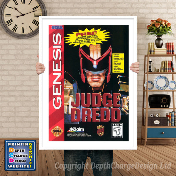 Judge Dredd - Sega Megadrive Inspired Retro Gaming Poster