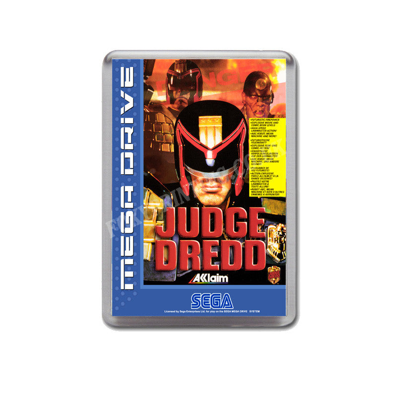 Judge Dredd (2) Game Style Inspired Sega Megadrive Retro Video Gaming Magnet