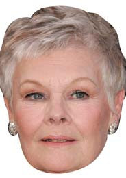 Judi Dench Bond Actress Celebrity Face Mask Fancy Dress Cardboard Costume Mask