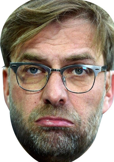 Juergen Klopp SAD FOOTBALL 2018 Celebrity Face Mask Fancy Dress Cardboard Costume Mask