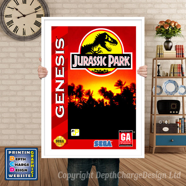 Jurassic Park - Sega Megadrive Inspired Retro Gaming Poster