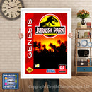 Jurassic Park - Sega Megadrive Inspired Retro Gaming Poster A4 A3 A2 Or A1