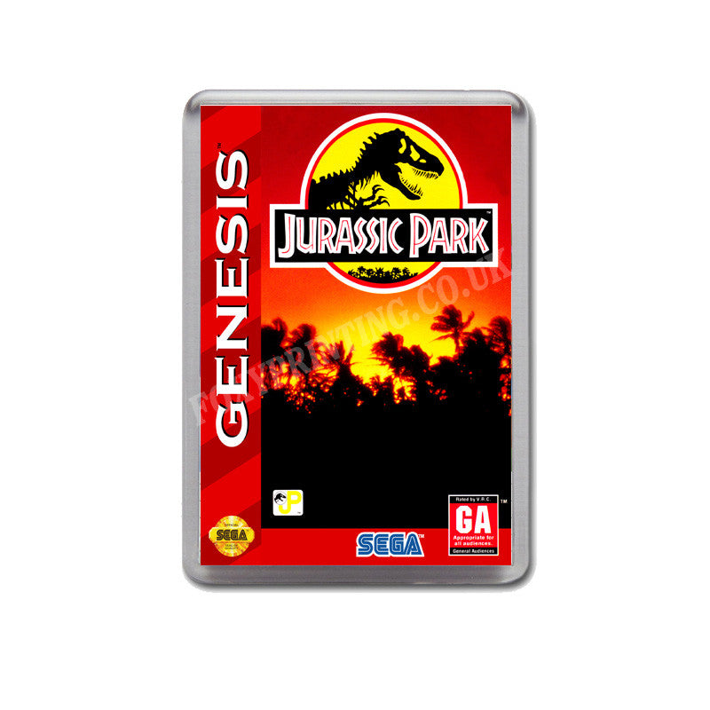 Jurassic Park Game Style Inspired Sega Megadrive Retro Video Gaming Magnet
