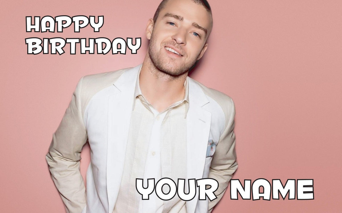 Justin Timberlake Music Style Kids Adult FUNNY Birthday Card