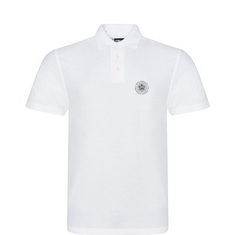 Kings Coronation White Polo Shirt - Polo With Kings Coronation Logo