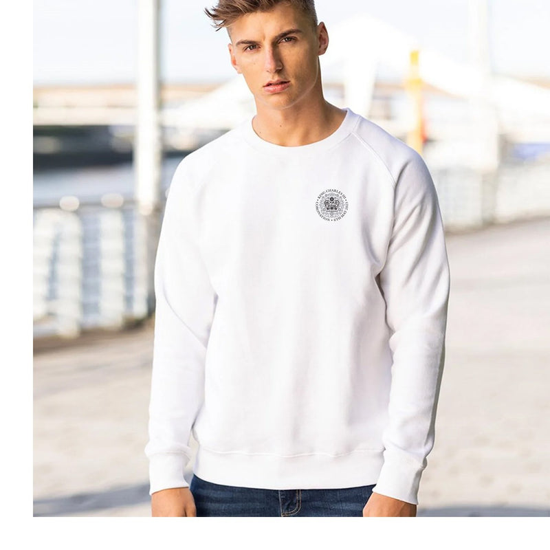 Kings Coronation White Sweatshirt - Sweatshirt With Kings Coronation Logo