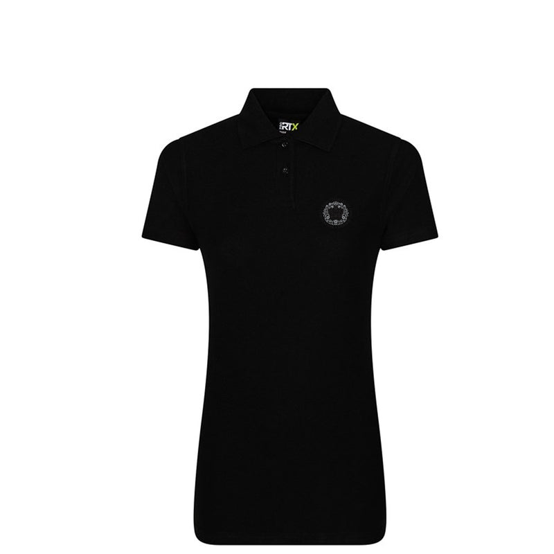 Kings Coronation Women's Black Polo Shirt - Polo With Kings Coronation Logo