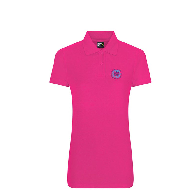 Kings Coronation Women's Pink Polo Shirt - Polo With Kings Coronation Logo