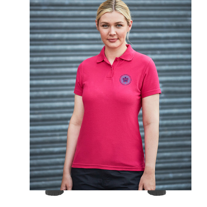 Kings Coronation Women's White Polo Shirt - Polo With Kings Coronation Logo