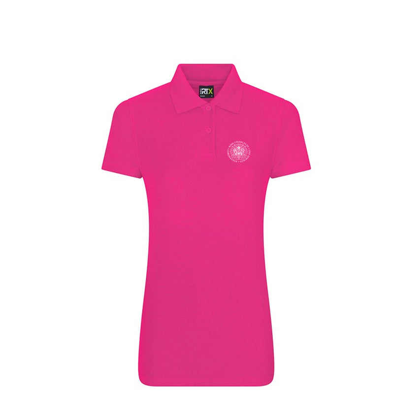 Kings Coronation Women's Pink Polo Shirt - Polo With Kings Coronation Logo