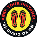 Keep Your Distance No To Covid 19 Social Distancing Floor Stickers
