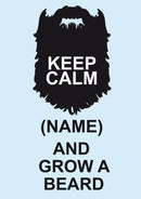 Personalised Keep Calm BEARD 1 INSPIRED Adult RUDE Birthday Card