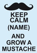 Personalised Keep Calm MUSTACHE INSPIRED Adult RUDE Birthday Card