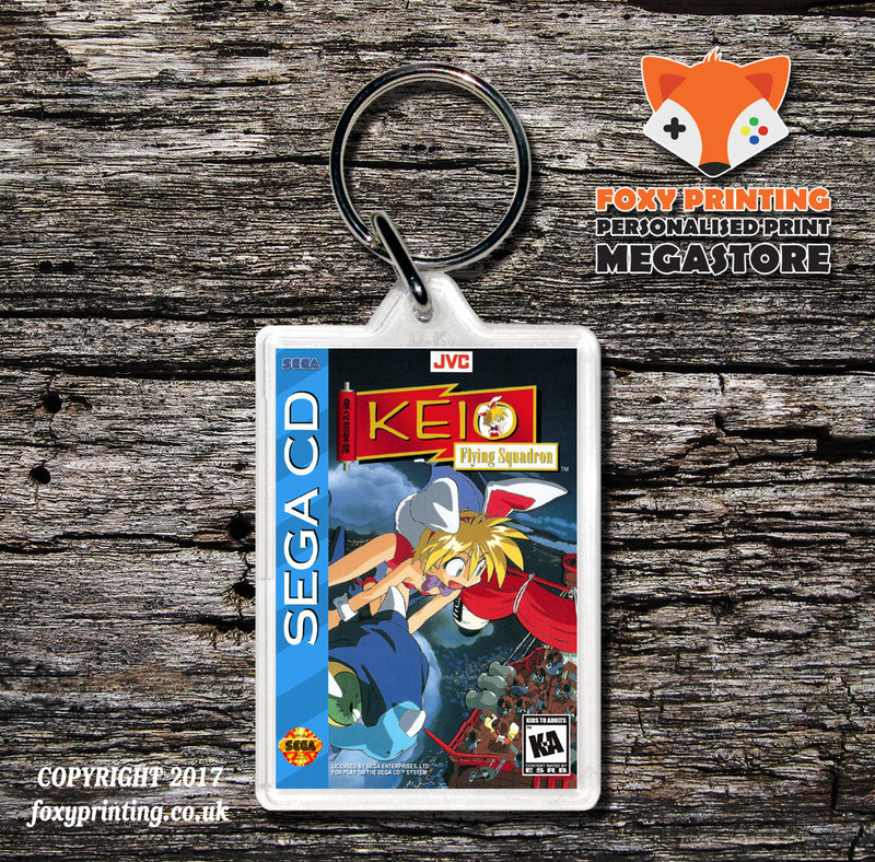 Keio Flying Squadron Game Inspired Retro Gaming Keyring