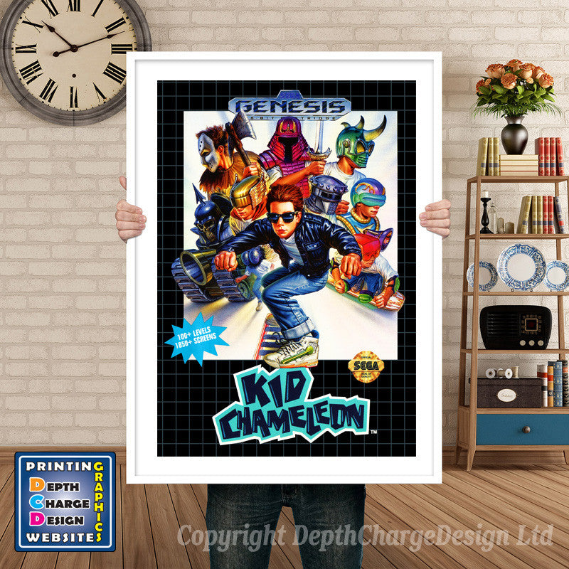 Kid Chameleon - Sega Megadrive Inspired Retro Gaming Poster A4 A3 A2 Or A1