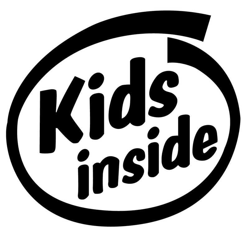 Kids Inside Novelty Vinyl Car Sticker