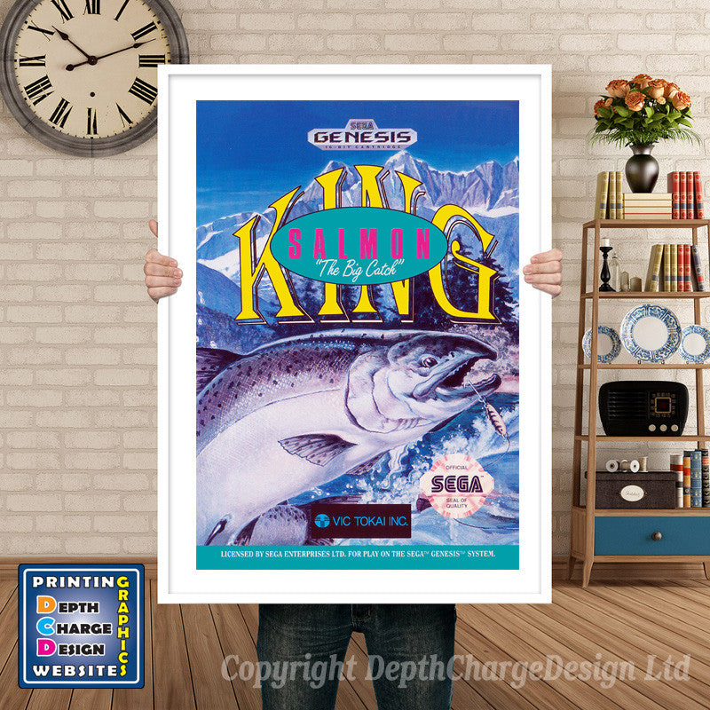 King Salomon The Big Catch - Sega Megadrive Inspired Retro Gaming Poster A4 A3 A2 Or A1