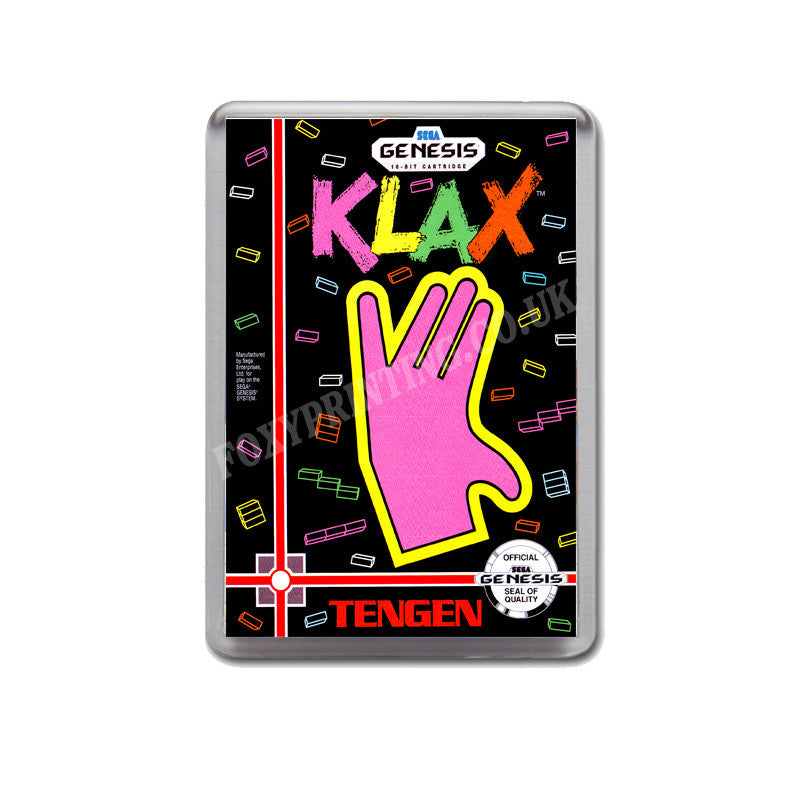 Klax Game Style Inspired Sega Megadrive Retro Video Gaming Magnet