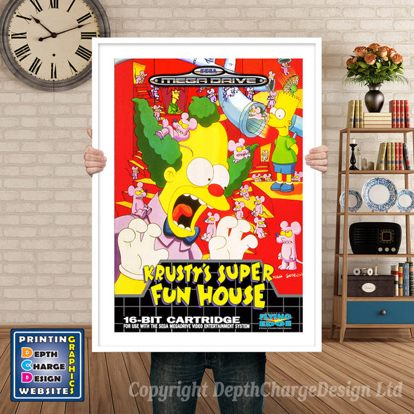 Krustys Super Fun House 2_Eu - Sega Megadrive Inspired Retro Gaming Poster