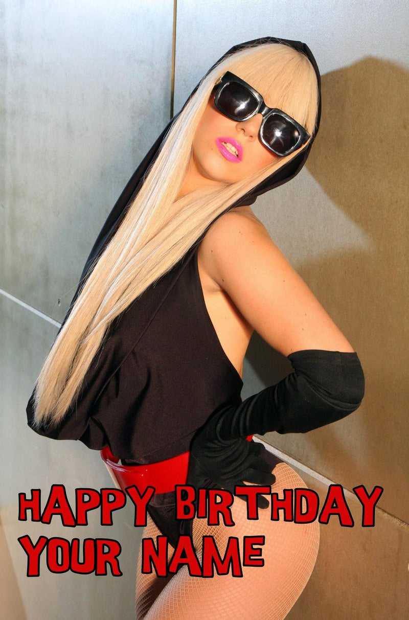 Lady Gaga Sexy Music Style Kids Adult FUNNY Birthday Card