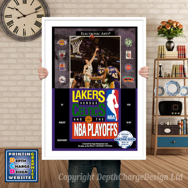 Lakers Versus Celtics And The Nba Play Offs - Sega Megadrive Inspired Retro