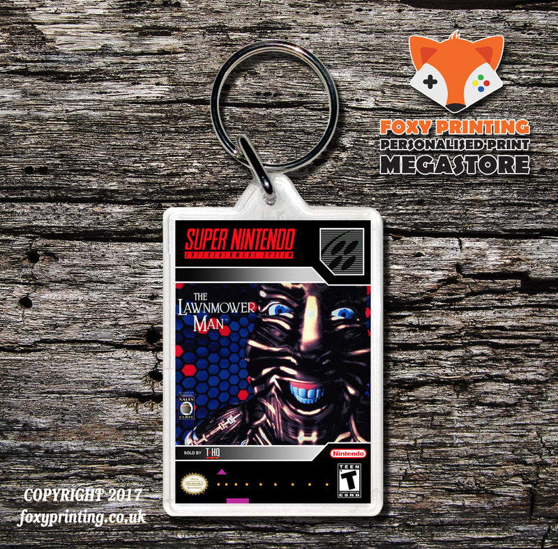 Lawnmower Man Game Inspired Retro Gaming Keyring
