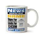Personalised SIGNS FOR Leeds Football Mug Personalised Birthday Mug