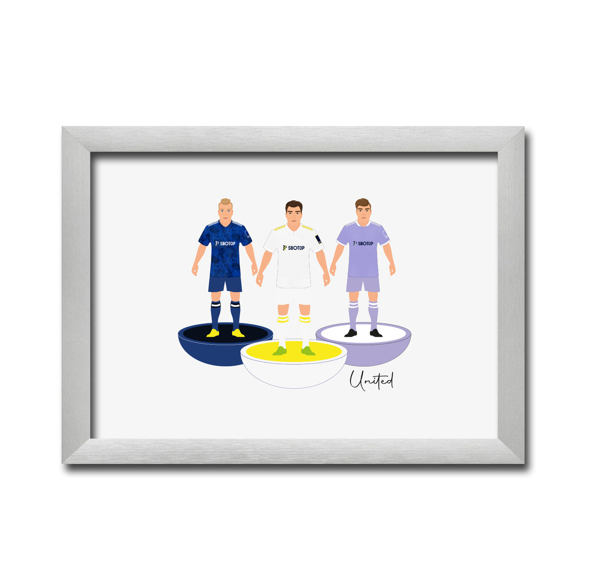 Leeds Football Club gift - Tiny Men Big Balls Poster
