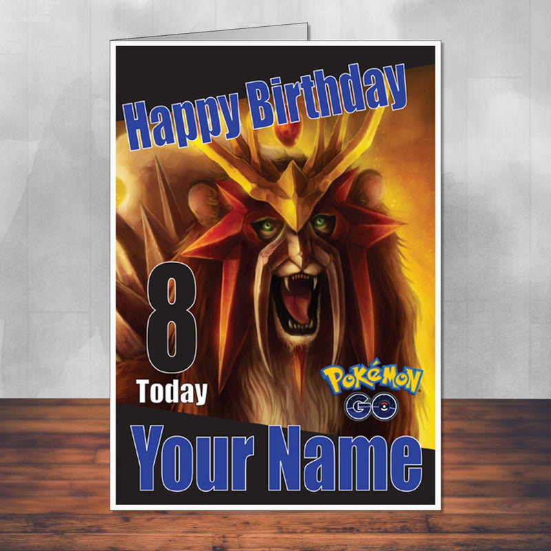Legendary Pokemon Go THEME INSPIRED Kids Adult Personalised Birthday Card Birthday Card