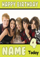 THEME INSPIRED Kids Adult Personalised Birthday Card Lemonade Mouth Birthday Card