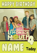 THEME INSPIRED Kids Adult Personalised Birthday Card Lemonade Mouth Birthday Card 2
