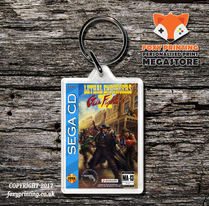 Lethal Enforcers 2 Game Inspired Retro Gaming Keyring