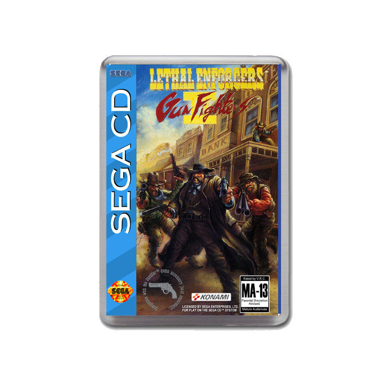 Lethal Enforcers 2 Sega Mega CD Game Inspired Retro Gaming Magnet